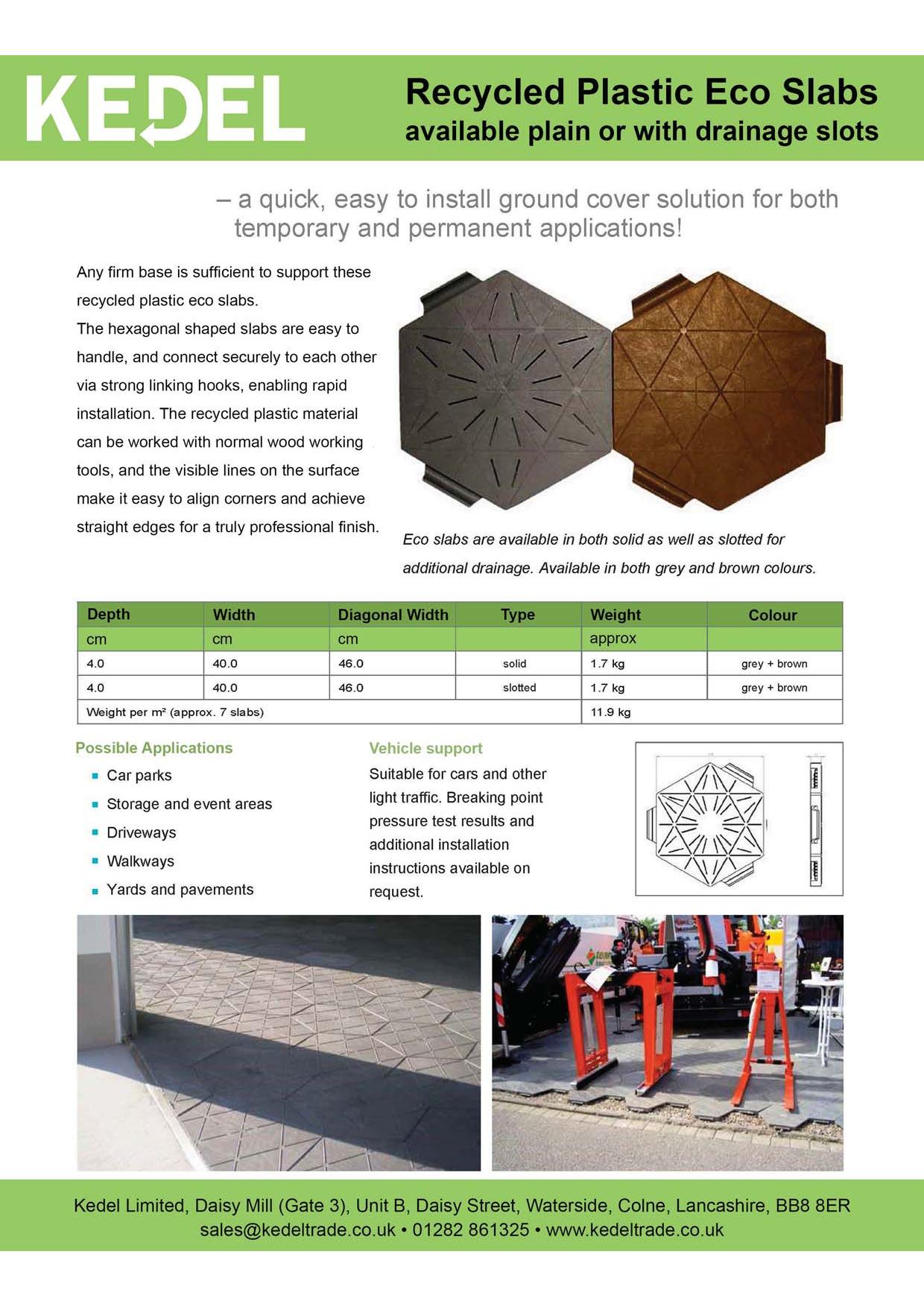 Eco-Slab paving leaflet